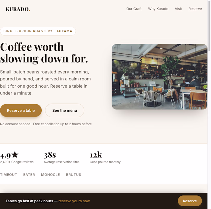 AFTER: same page rebuilt in