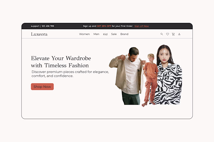 Fashion clothing | UI/UX | WebDesign Project