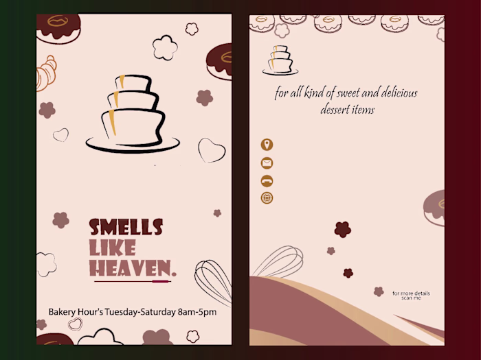 card for a bakery