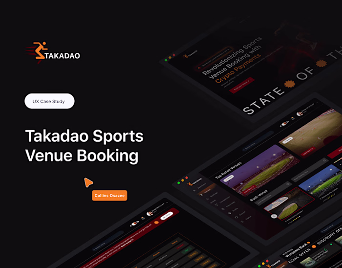 Takadao Sports Venue Booking on Behance