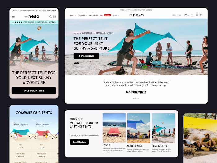 Neso - Shopify Store and Landing pages