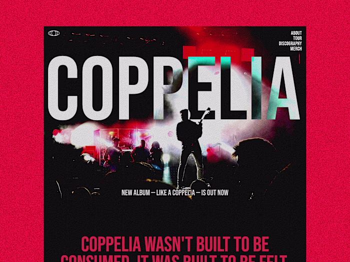 Coppelia — Band & Artist Website Template