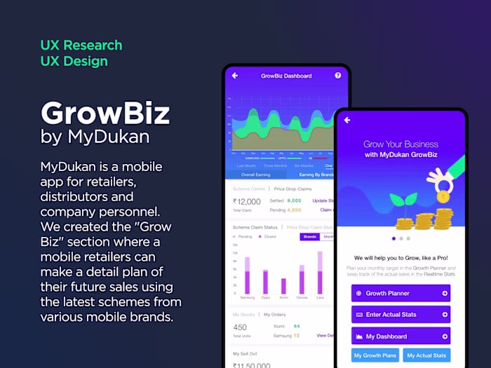 GrowBiz by MyDukan UX Design