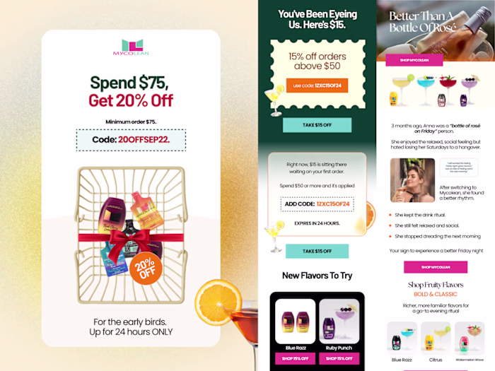 Email Campaign Design for Functional Drink Brand