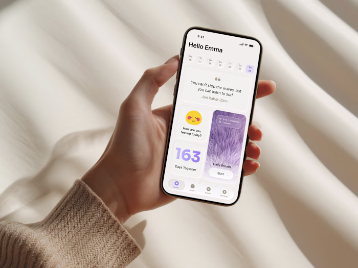 Mood Tracker — iOS Wellness App Design