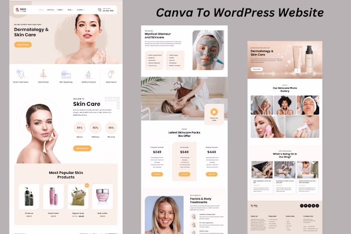 Canva to WordPress Website