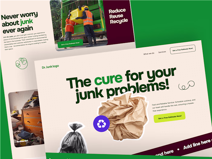 Dr. Junk - The Cure for Your Junk Problems Website Design
