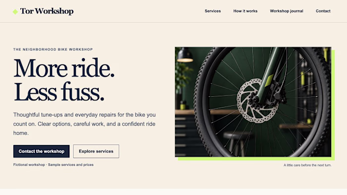 Tor Workshop — Custom WordPress Block Theme