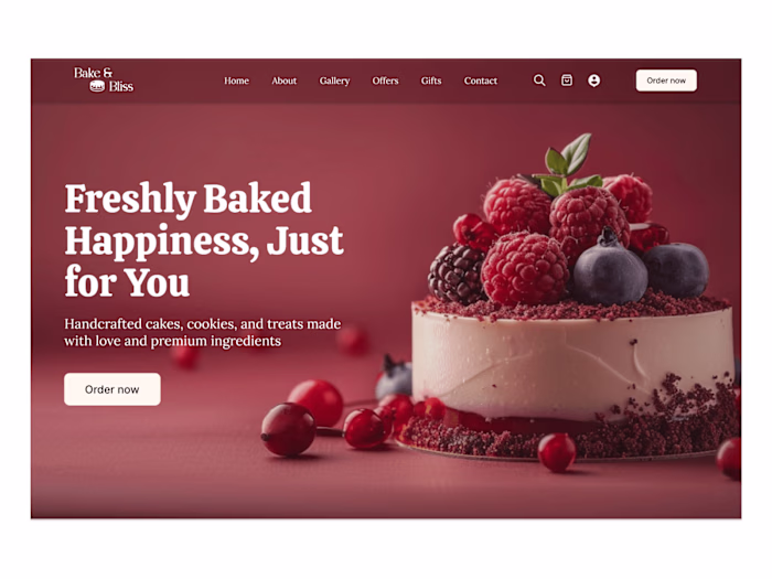 Freshly baked cake 