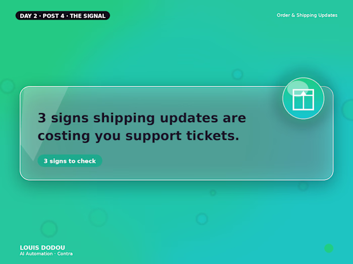 3 signs shipping updates are