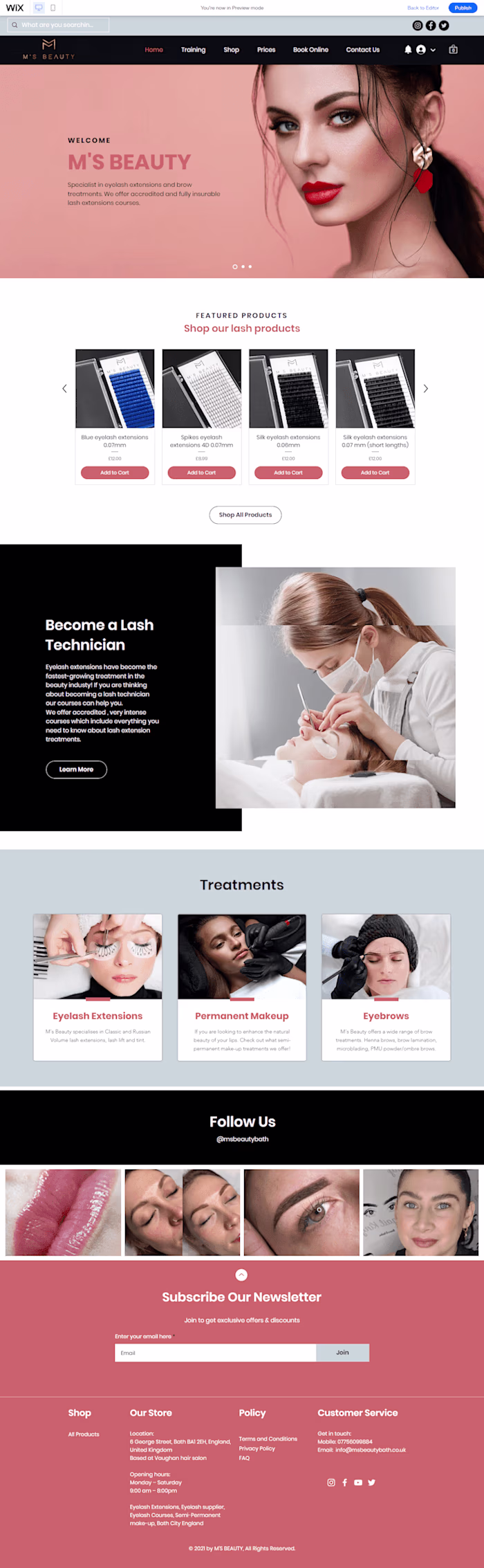 Beauty salon Project