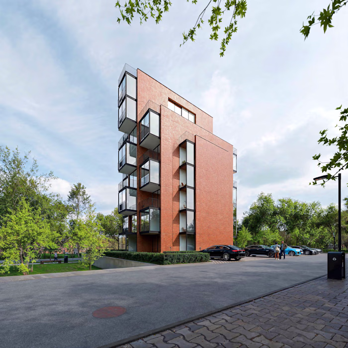 Renderings of Multifamily Building in Poland