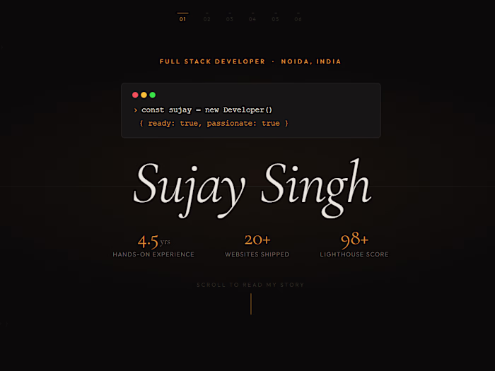 Personal Portfolio — Full-Stack Engineer
A