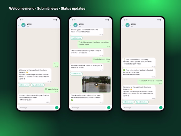 AFCN — WhatsApp bot · fact-checking
