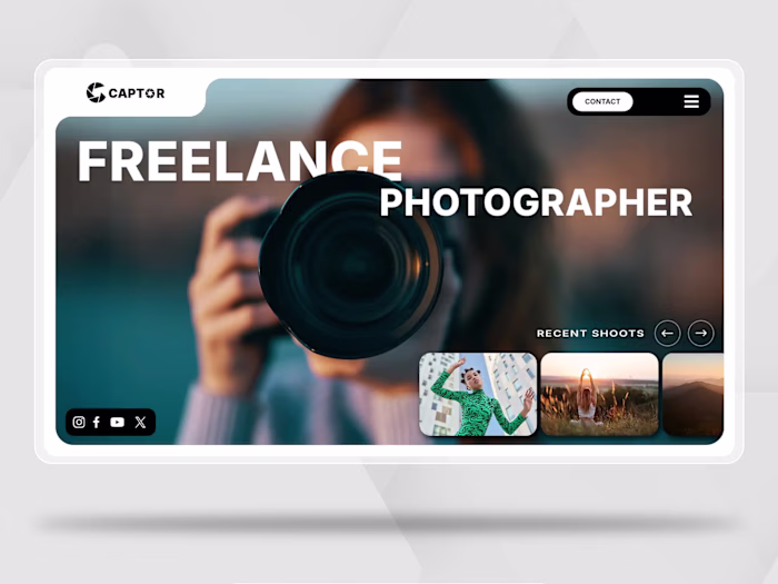 Stunning Interactive One-Page Photographer Website