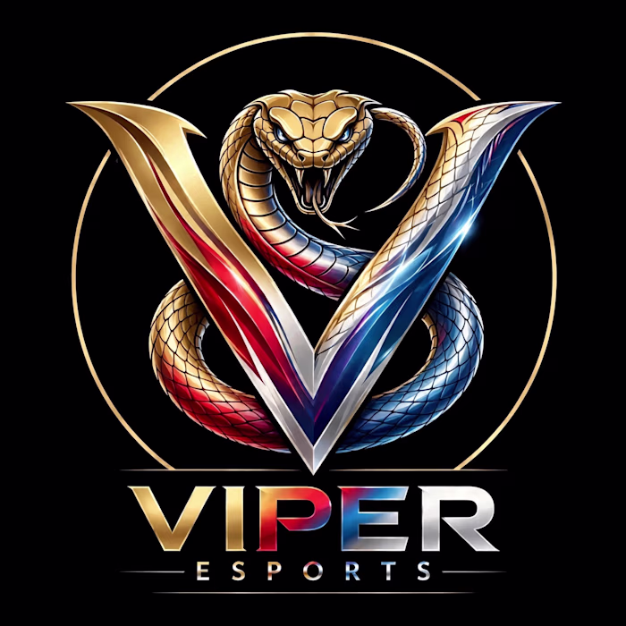 VIPER Esports - Luxury Gaming Logo | 4-Color Chrome V + Cobra
