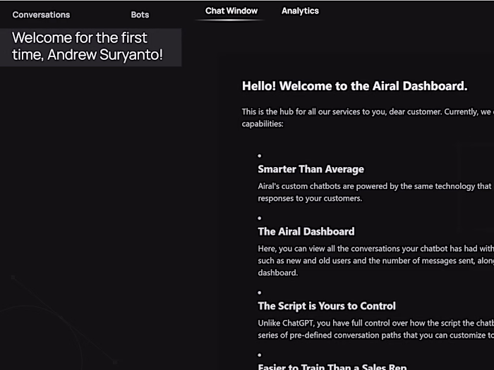 The Airal Dashboard