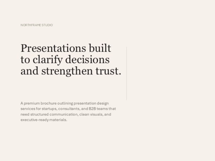 Professional Northframe Brochure Design for Business Impact