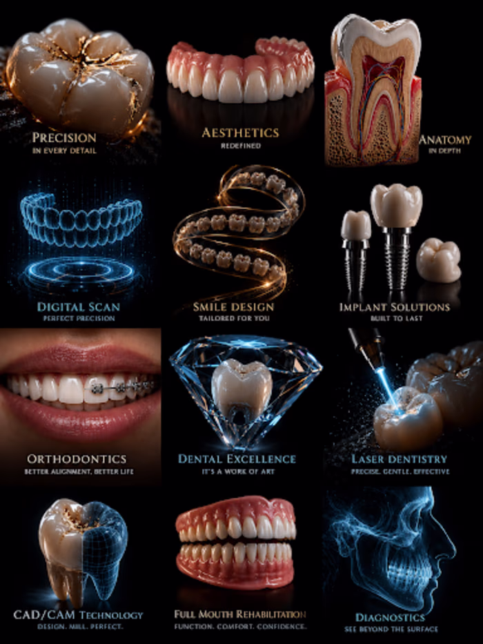 12 High-Definition Dental Images with AI