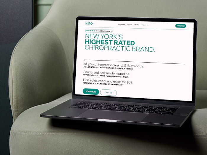 KIRO – Premium Chiropractic Studio | Framer