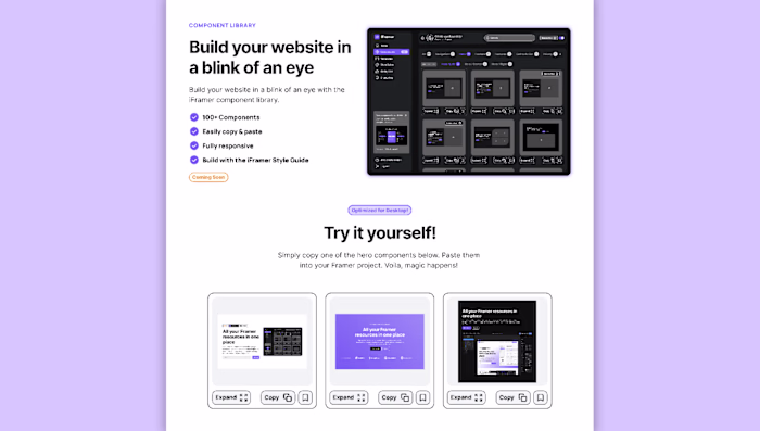 Component Library Build for Framer - iFramer