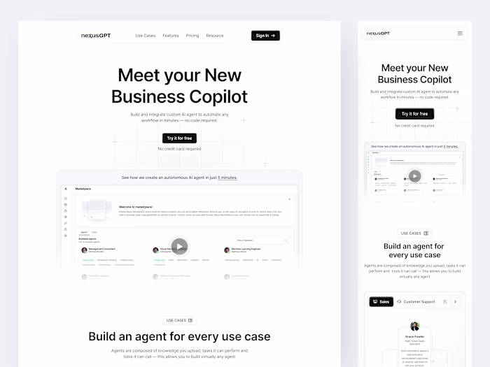 NexusGPT - Landing Page [Live]