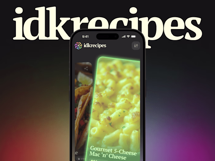 idkrecipes - App UI/UX Case Study