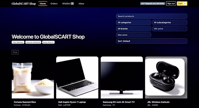 GlobalScart is a multi-seller e-commerce