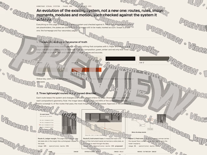 Homepage visual and motion system