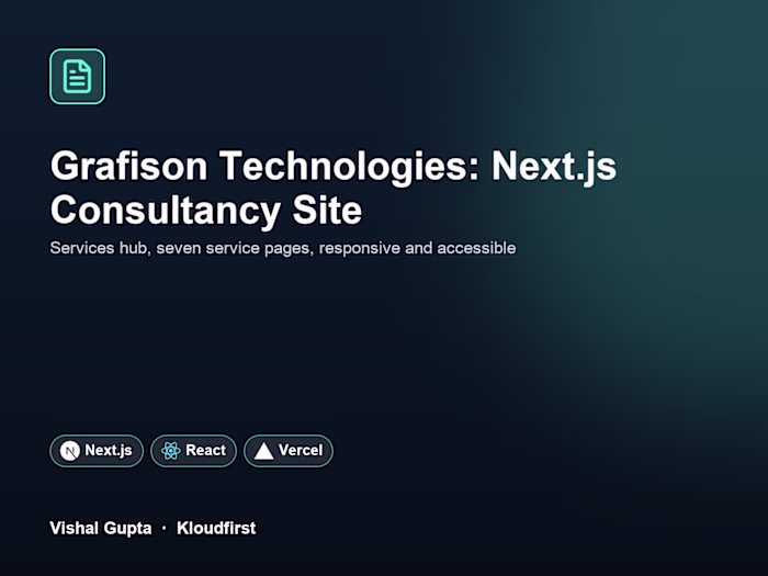 Grafison Technologies: Next.js Consultancy Site