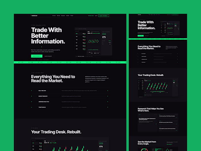 Dark-Themed Trading Platform Design