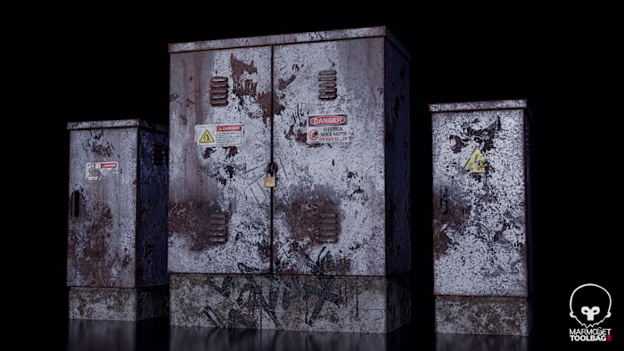 Industrial Product Rendering — Electrical Unit, Full PBR