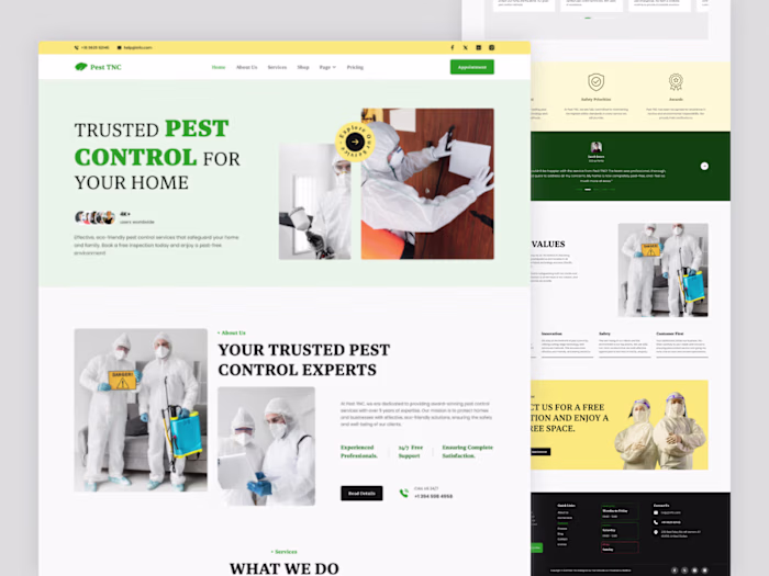 Pest TNC - Home Services Website Template