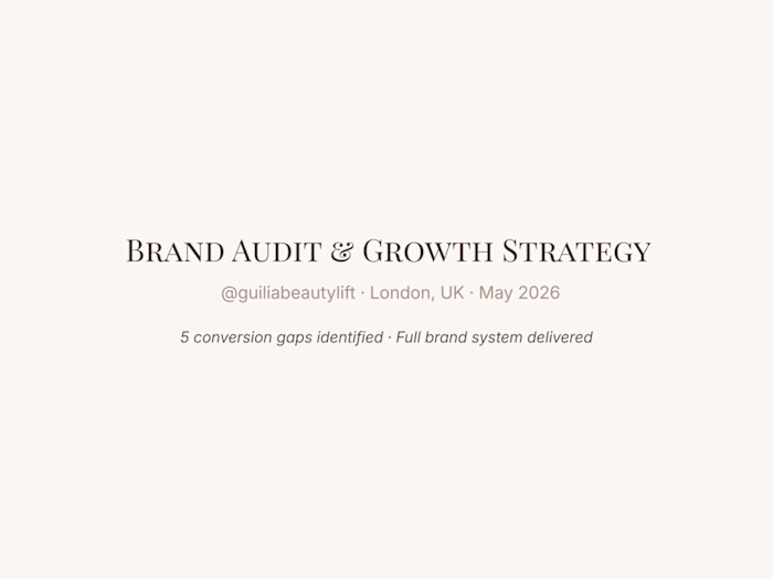 Brand Audit & Growth Strategy — @guiliabeautylift