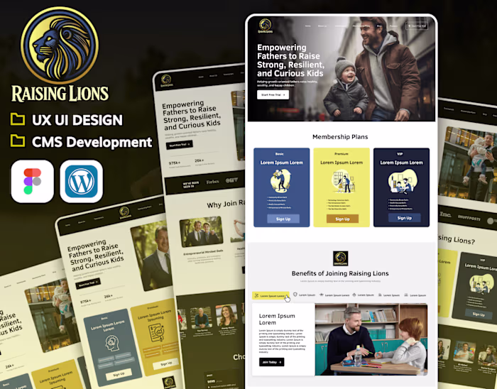 Raising Lions Website UI/UX Design & Development