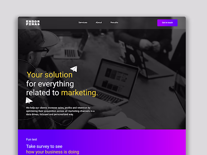 Landing page redesign