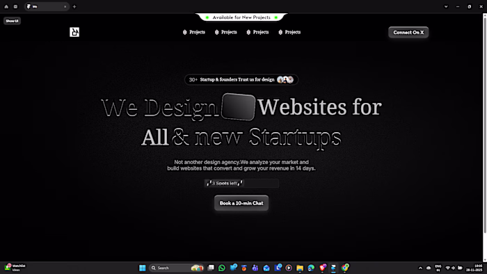 landing page