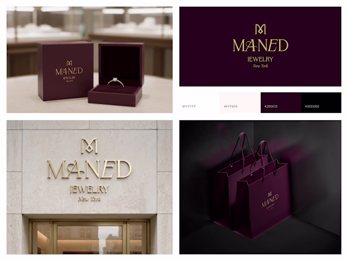 Logo design for the brand MANED jewelry