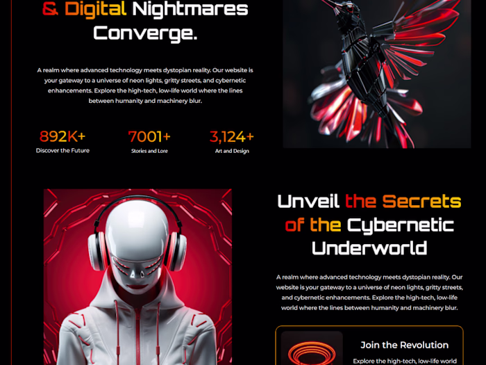 Cyberpunk-Style Website Design