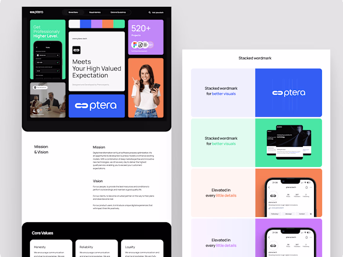 Ptera Brandbook | Web Design