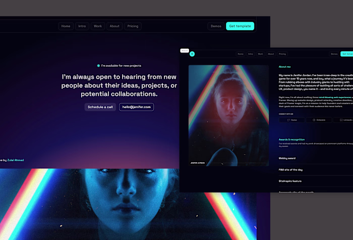 Rumble - Framer Portfolio Template