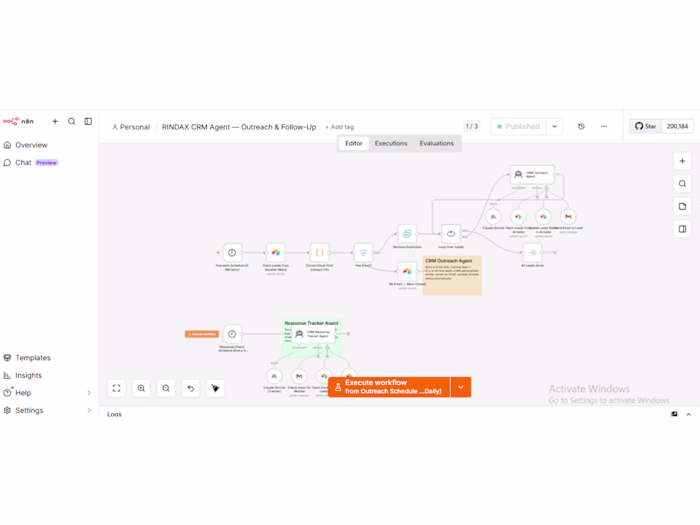 AI CRM Outreach Agent — Autonomous Lead Follow-Up (n8n)