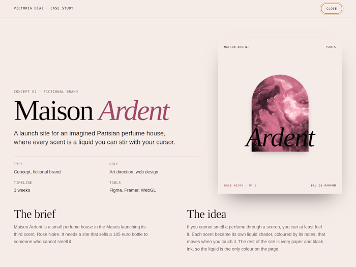 Maison Ardent: perfume launch site