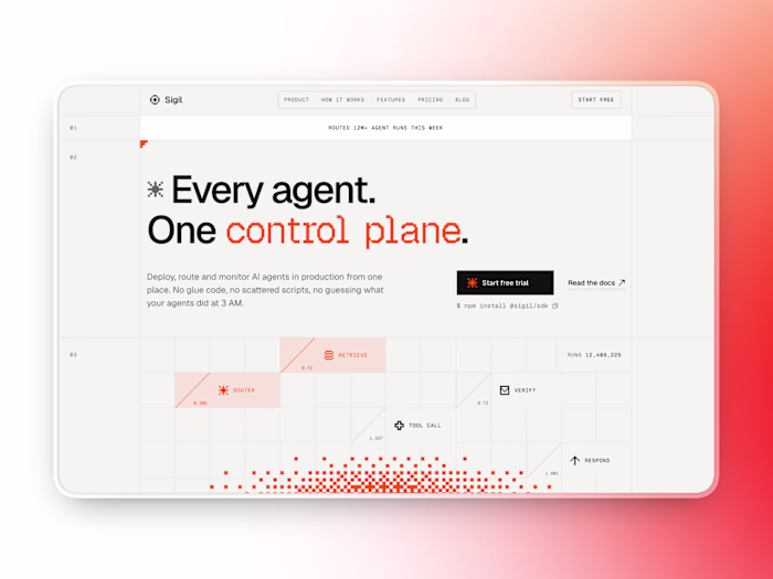 This an AI agent website, all built inside Framer