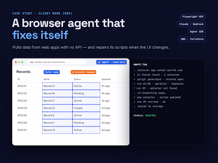 Self-Healing AI Browser Agent for Data Extraction
