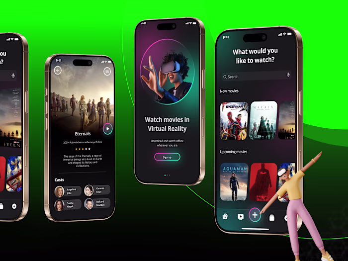 Movie app Mobile App UI/UX Design in Figma