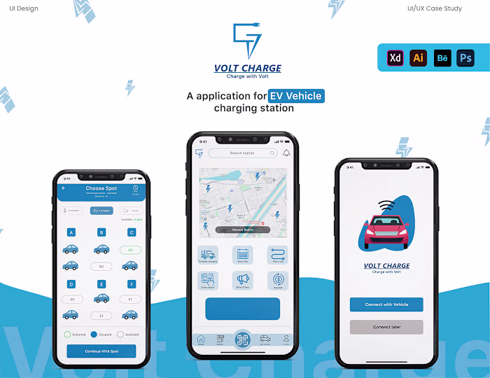 UI Design For Ev charging station App