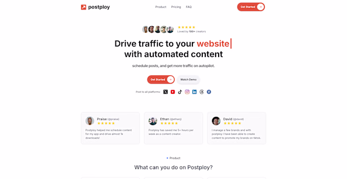 Development of Postploy - A Content Automation Platform