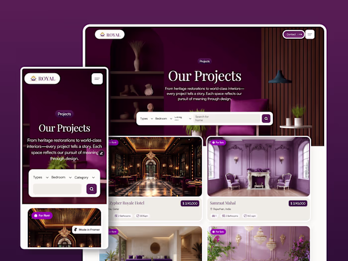Just Started to Create This Framer Template for Property Neche