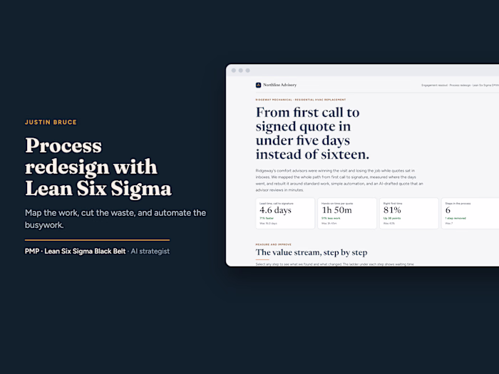 Quote Process Redesign With Lean Six Sigma